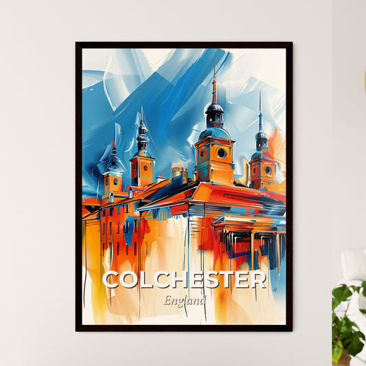 Vibrant Colchester, England - A Painting Of A Building With Towers