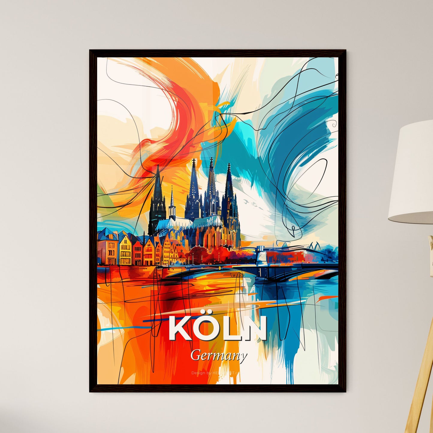 Vibrant Köln, Germany - A Colorful Painting Of A City