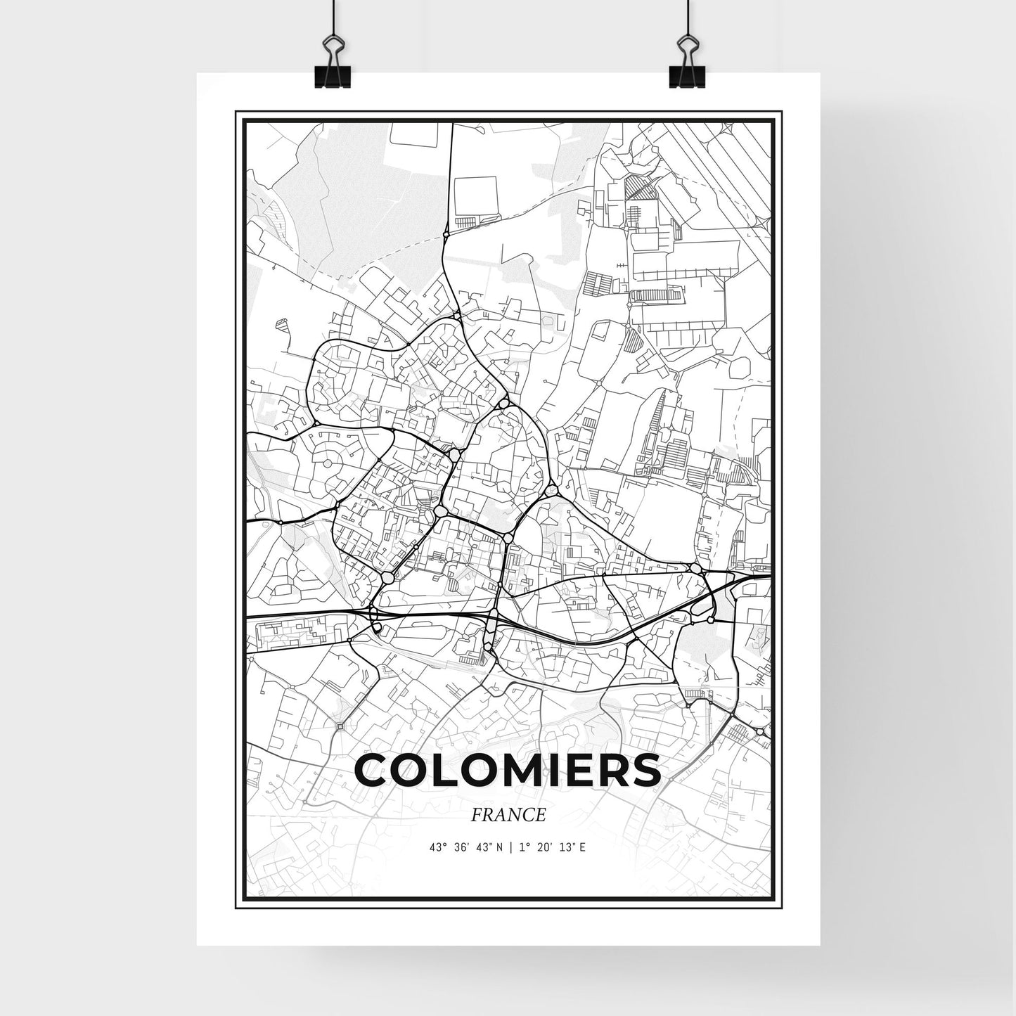 Colomiers France - Premium City Map Poster