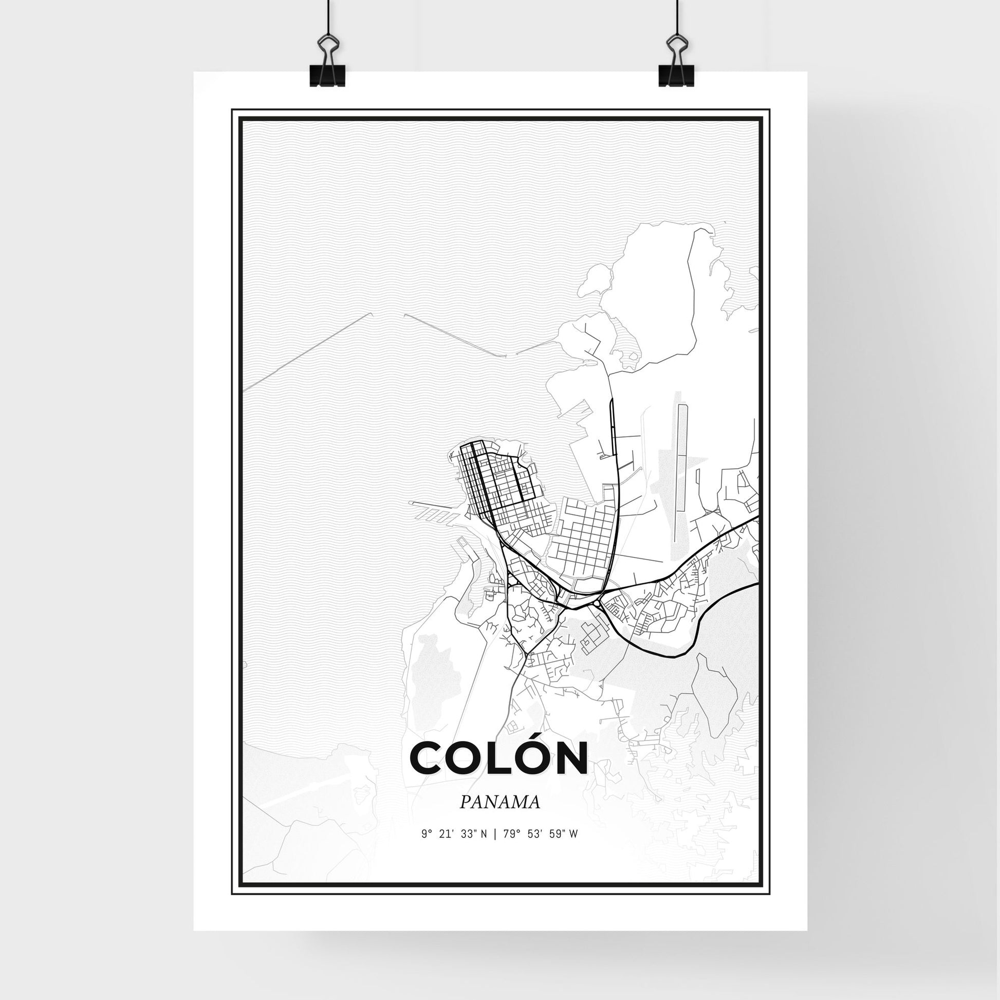 Colón Panama - Premium City Map Poster