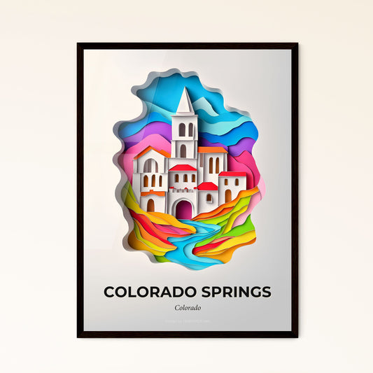 Vivid Colorado Springs, Colorado, Papercut Print