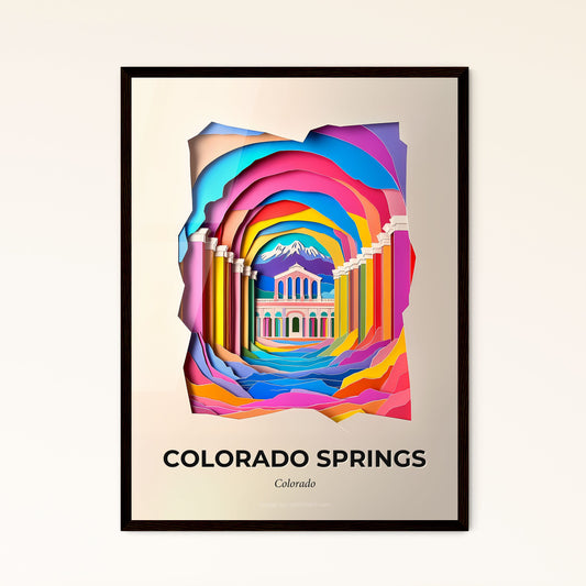 Vivid Colorado Springs, Colorado, Papercut Print