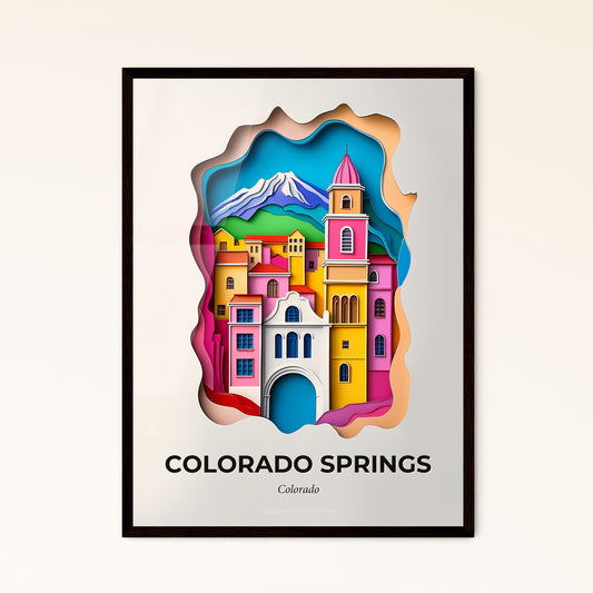 Vivid Colorado Springs, Colorado, Papercut Print