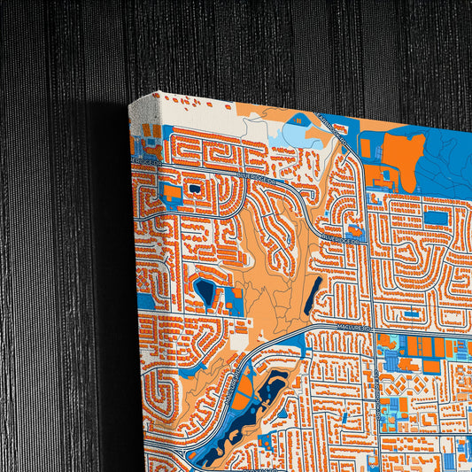 Abbotsford Canada Colorful City Map Canvas Print Detail