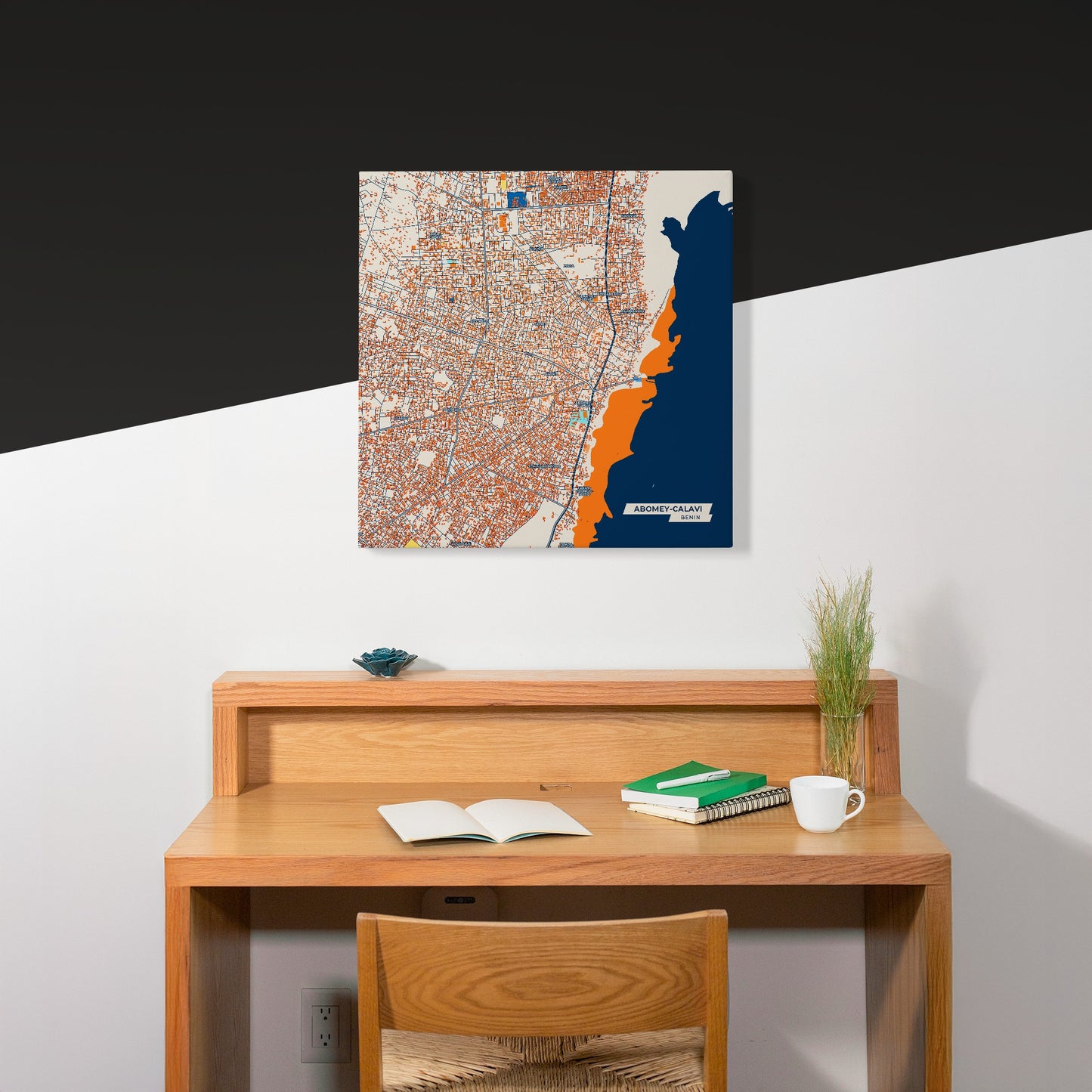 Abomey-Calavi Benin Colorful City Map Canvas Print Scene