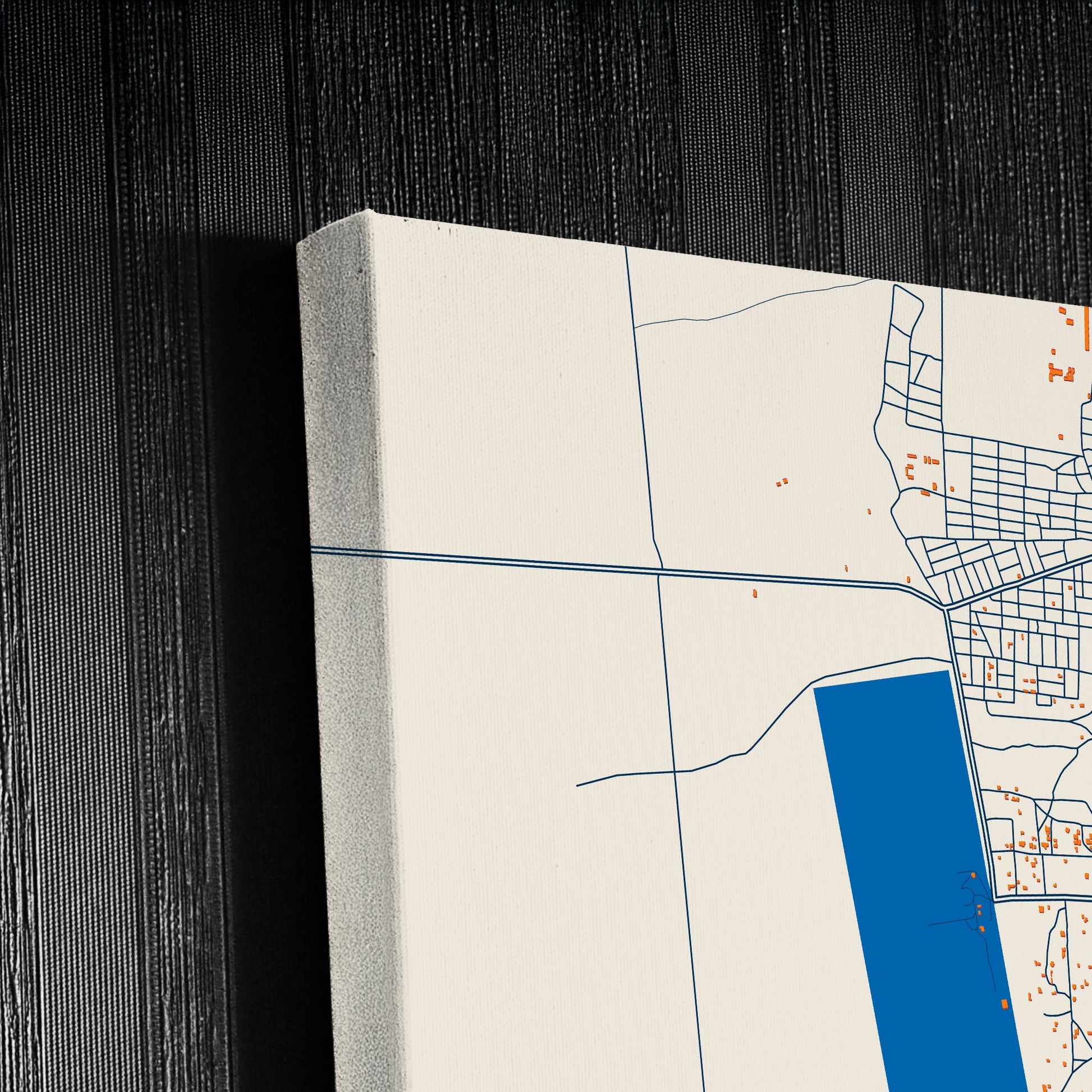 Ad-Damazin Sudan Colorful City Map Canvas Print Detail