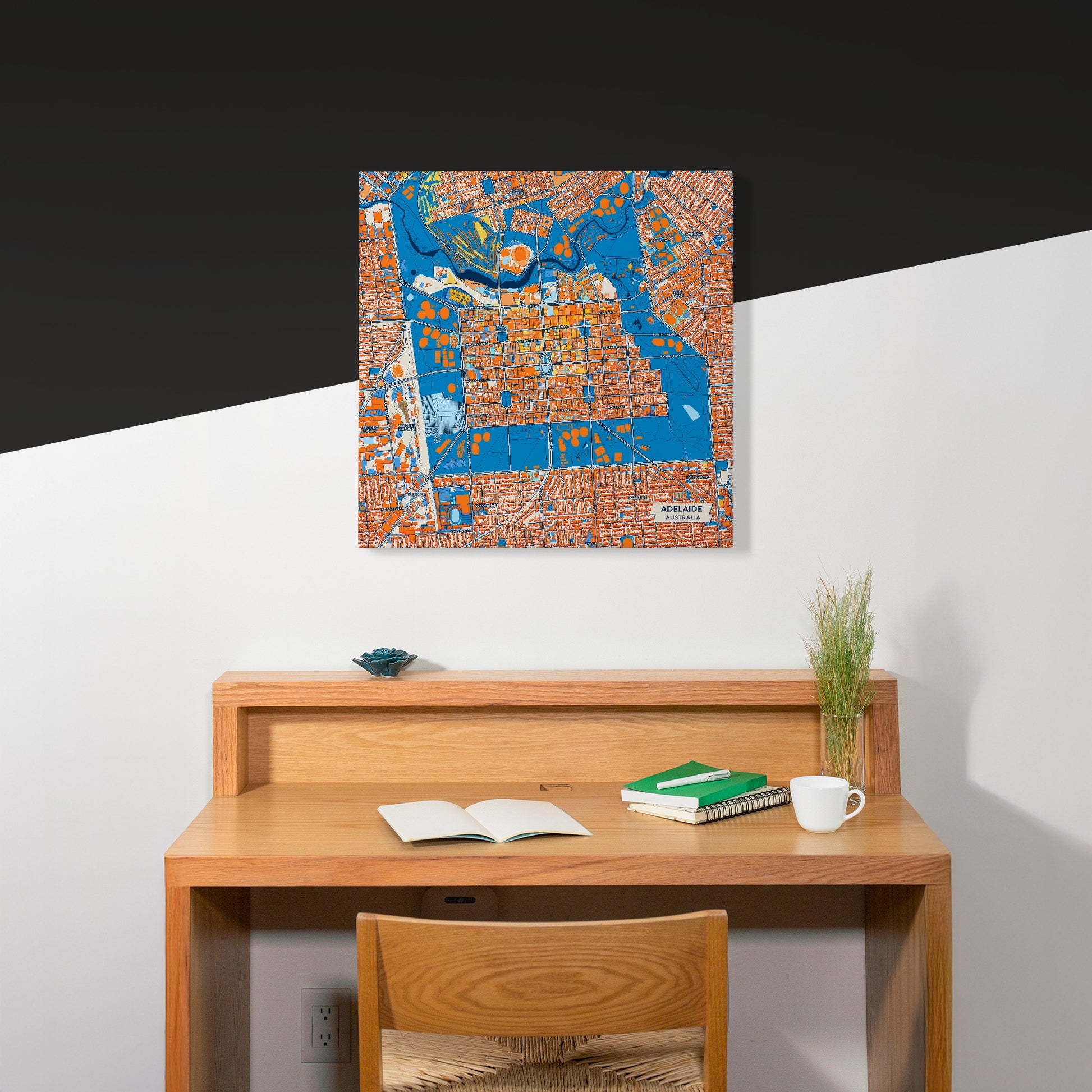 Adelaide Australia Colorful City Map Canvas Print Scene