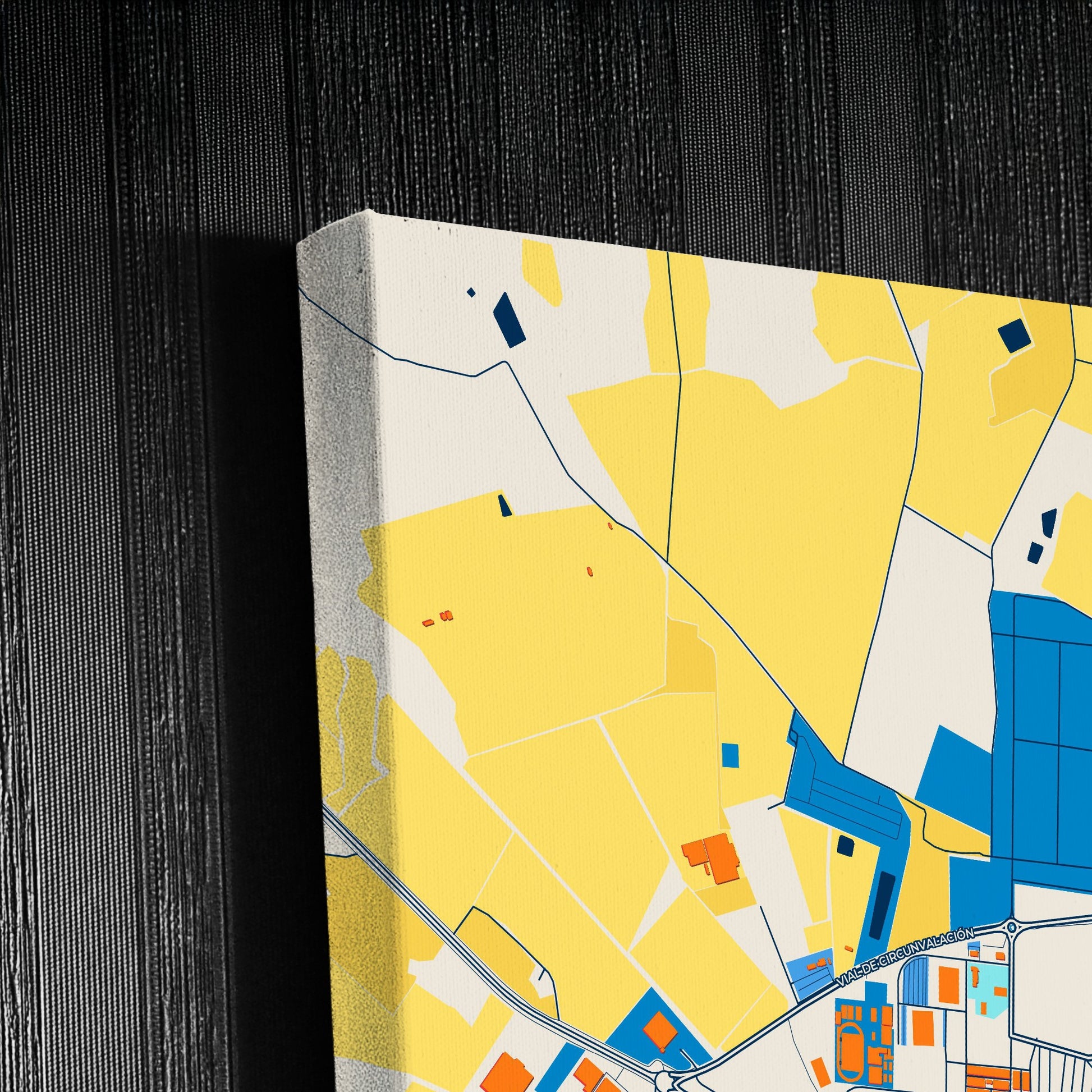 Águilas Spain Colorful City Map Canvas Print Detail