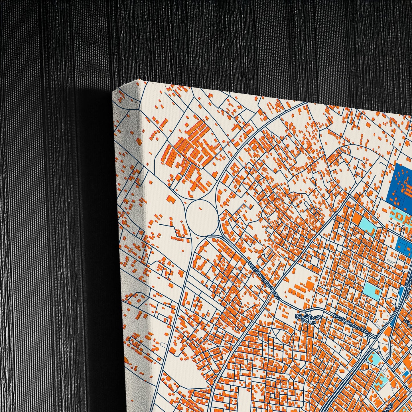 Ajdabiya Libya Colorful City Map Canvas Print Detail