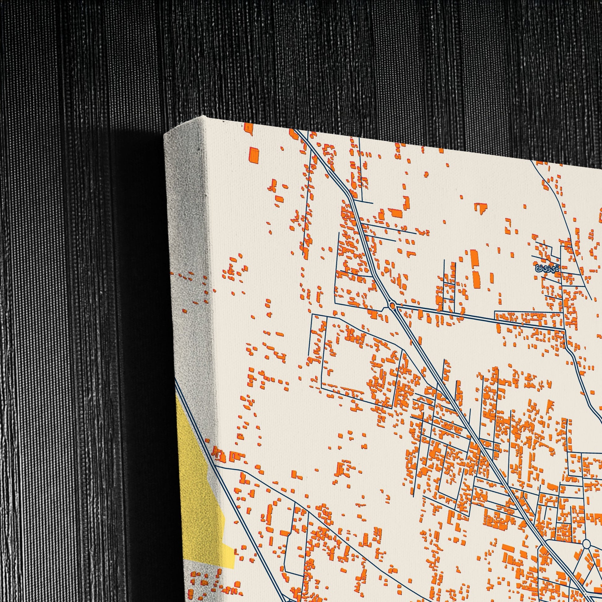 Al-Safira Syria Colorful City Map Canvas Print Detail