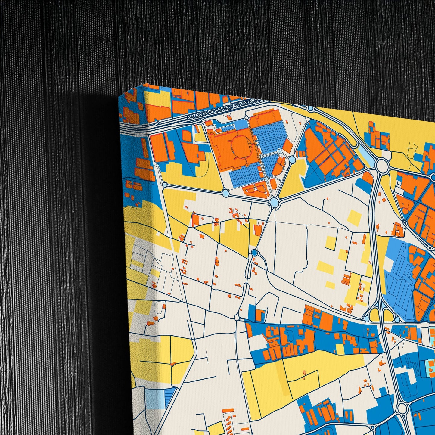 Alaquàs Spain Colorful City Map Canvas Print Detail