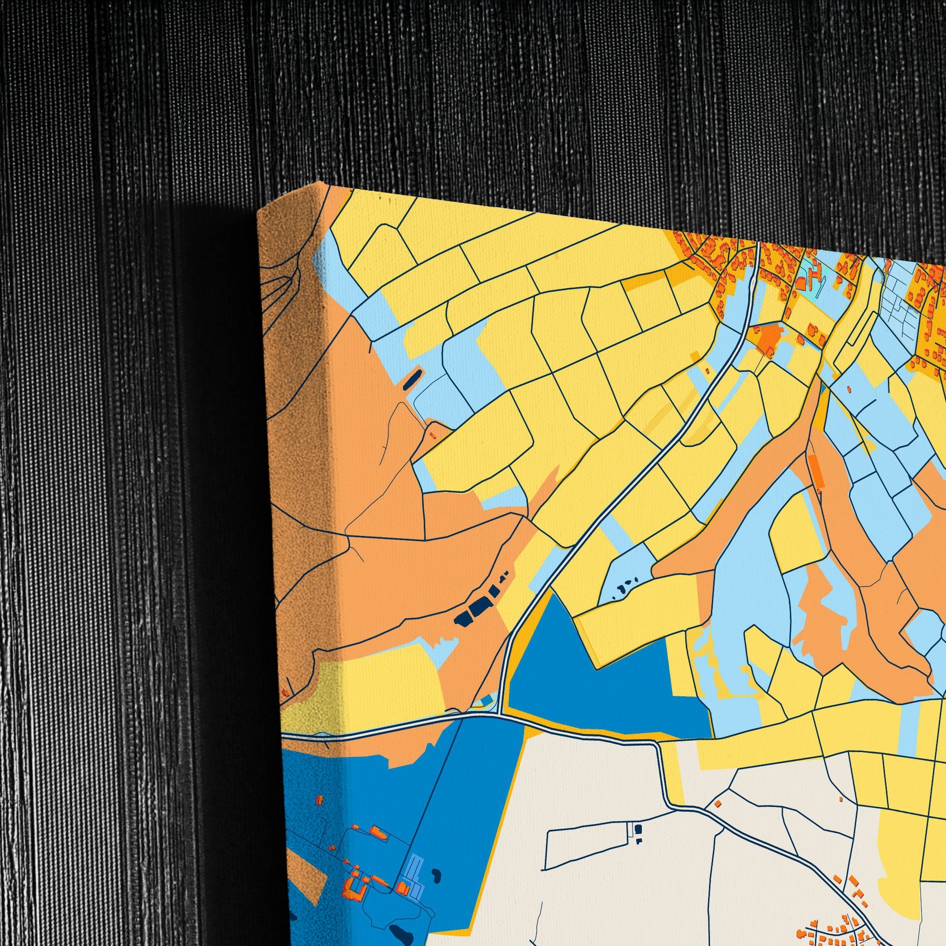 Albstadt Germany Colorful City Map Canvas Print Detail