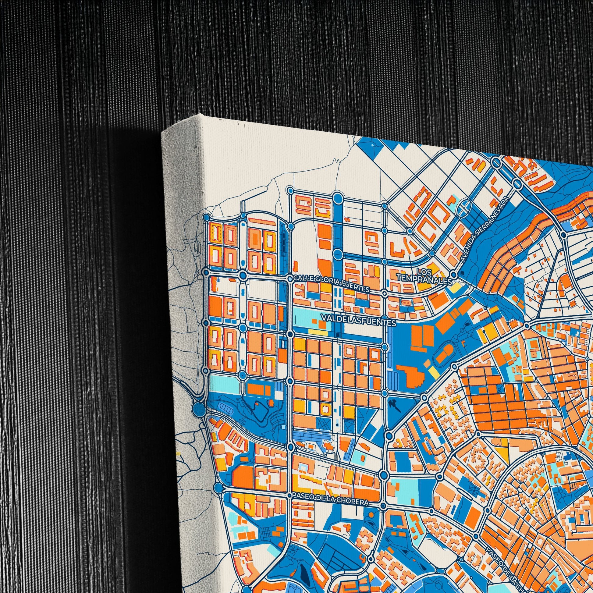 Alcobendas Spain Colorful City Map Canvas Print Detail