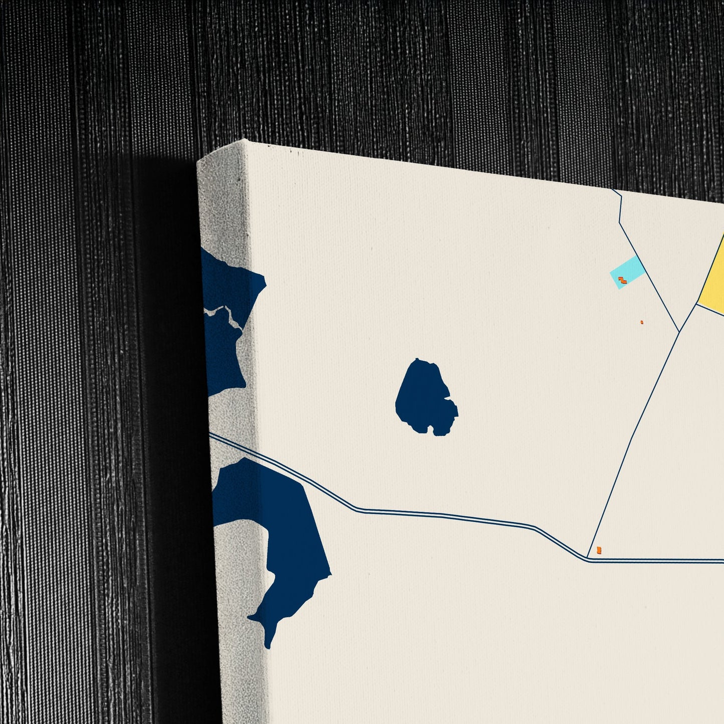 Alegrete Brazil Colorful City Map Canvas Print Detail