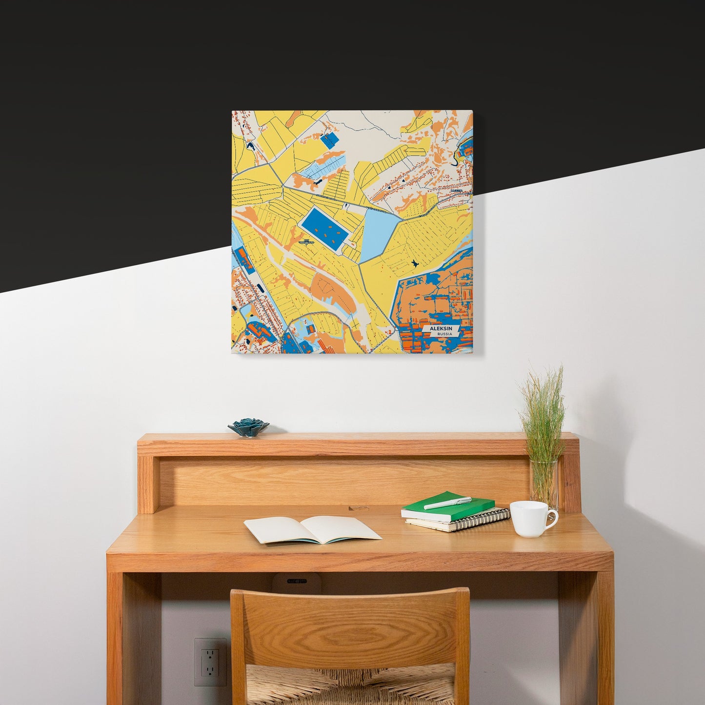 Алексин Russia Colorful City Map Canvas Print Scene