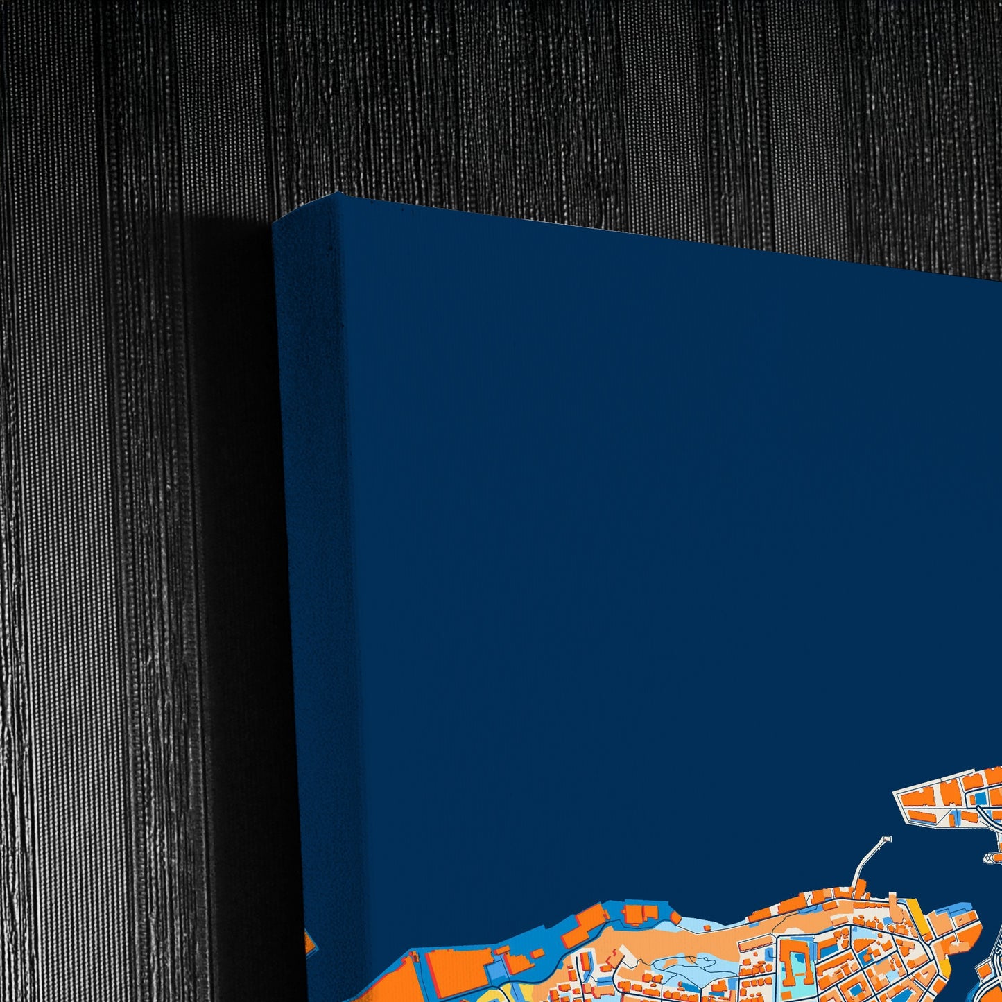 Ålesund Norway Colorful City Map Canvas Print Detail