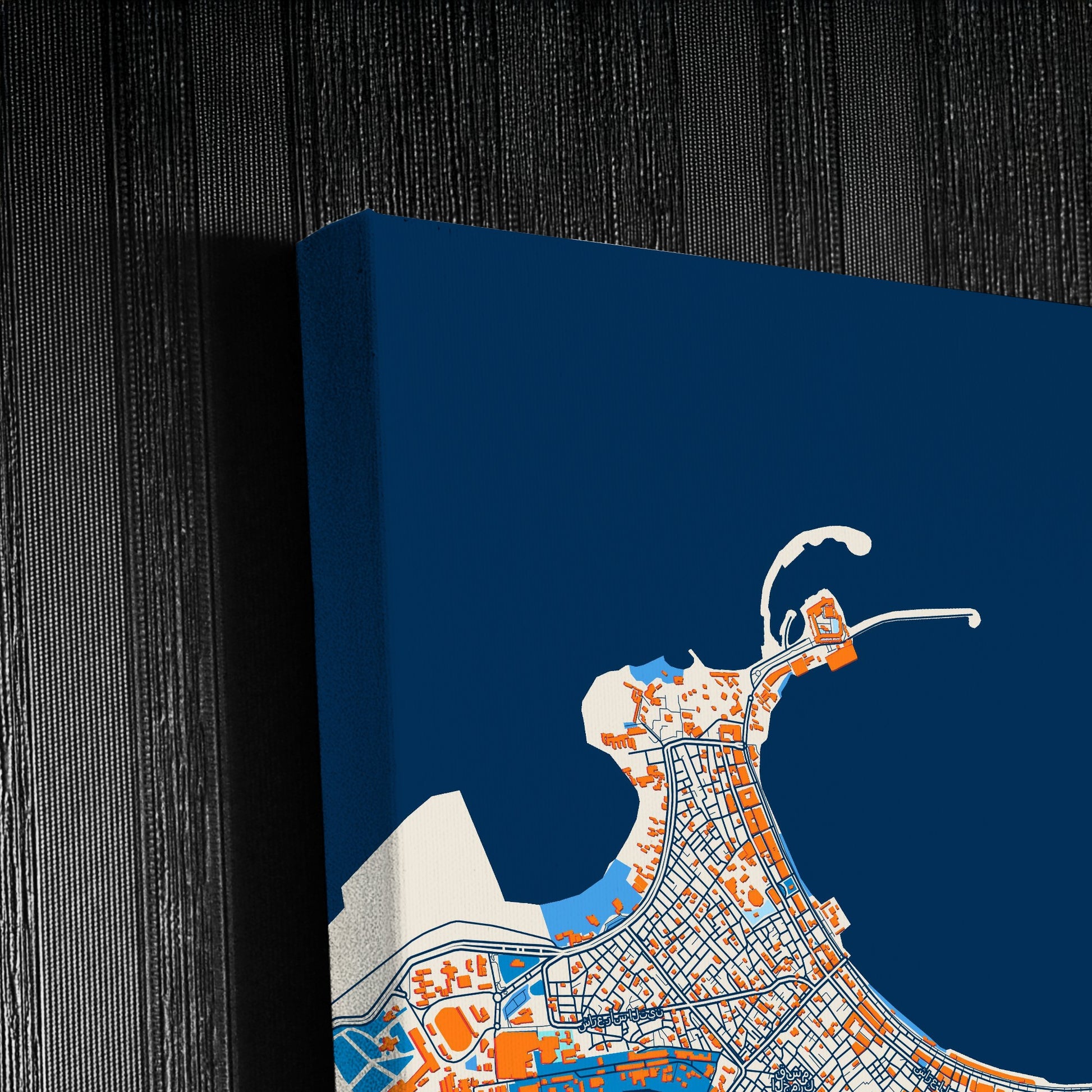 Alexandria Egypt Colorful City Map Canvas Print Detail