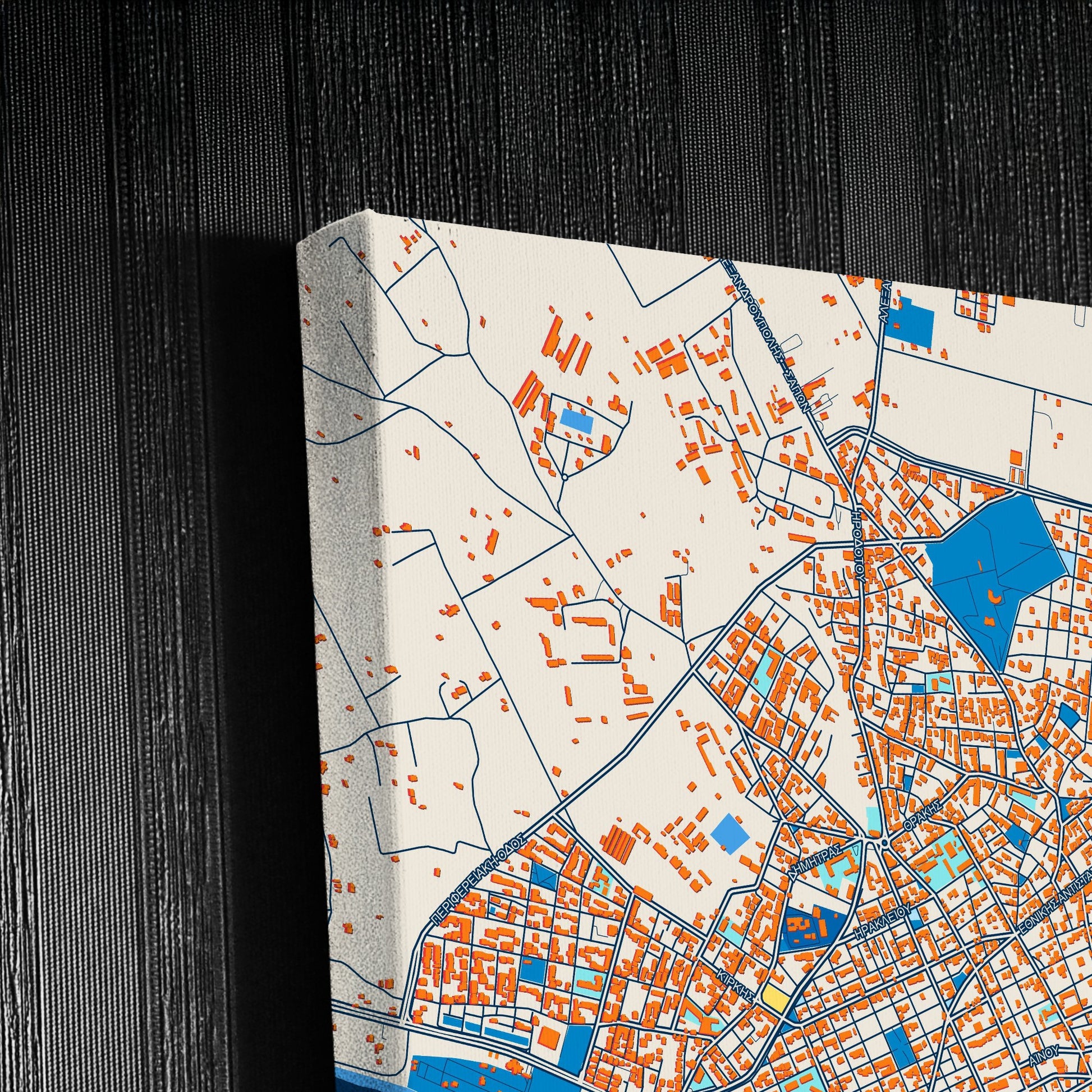 Αλεξανδρουπολη Greece Colorful City Map Canvas Print Detail