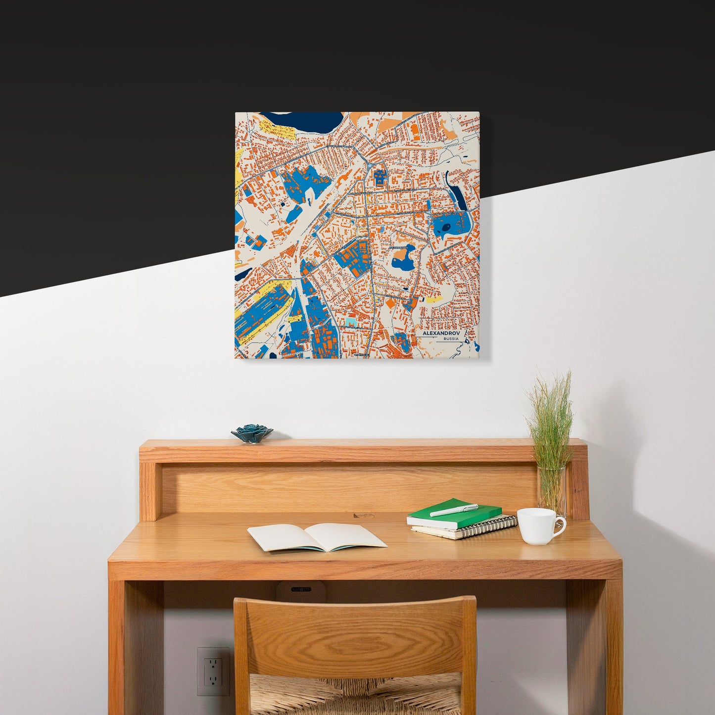 Александров Russia Colorful City Map Canvas Print Scene