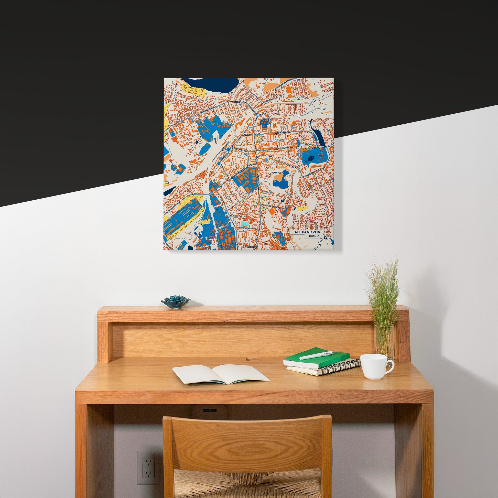 Александров Russia Colorful City Map Canvas Print Scene