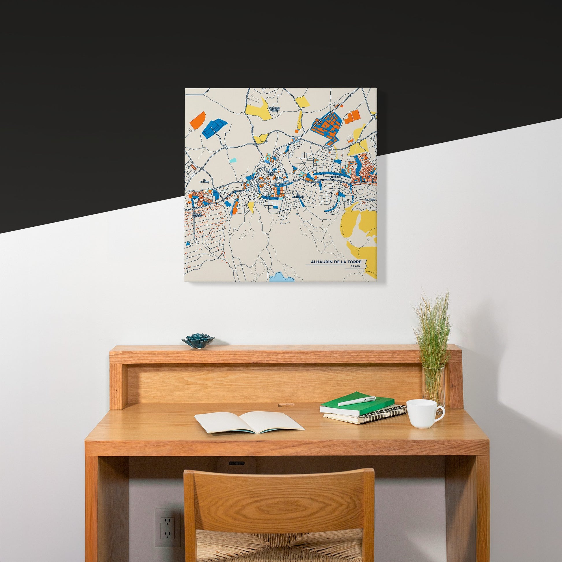Alhaurín De La Torre Spain Colorful City Map Canvas Print Scene