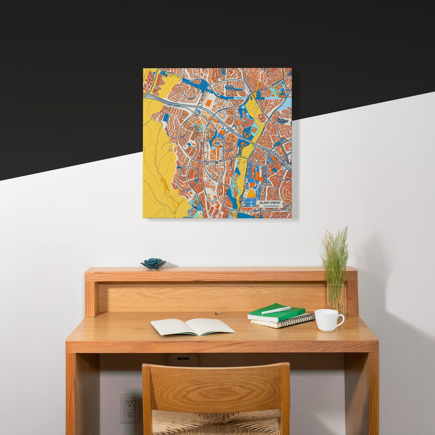 Aliso Viejo California Colorful City Map Canvas Print Scene