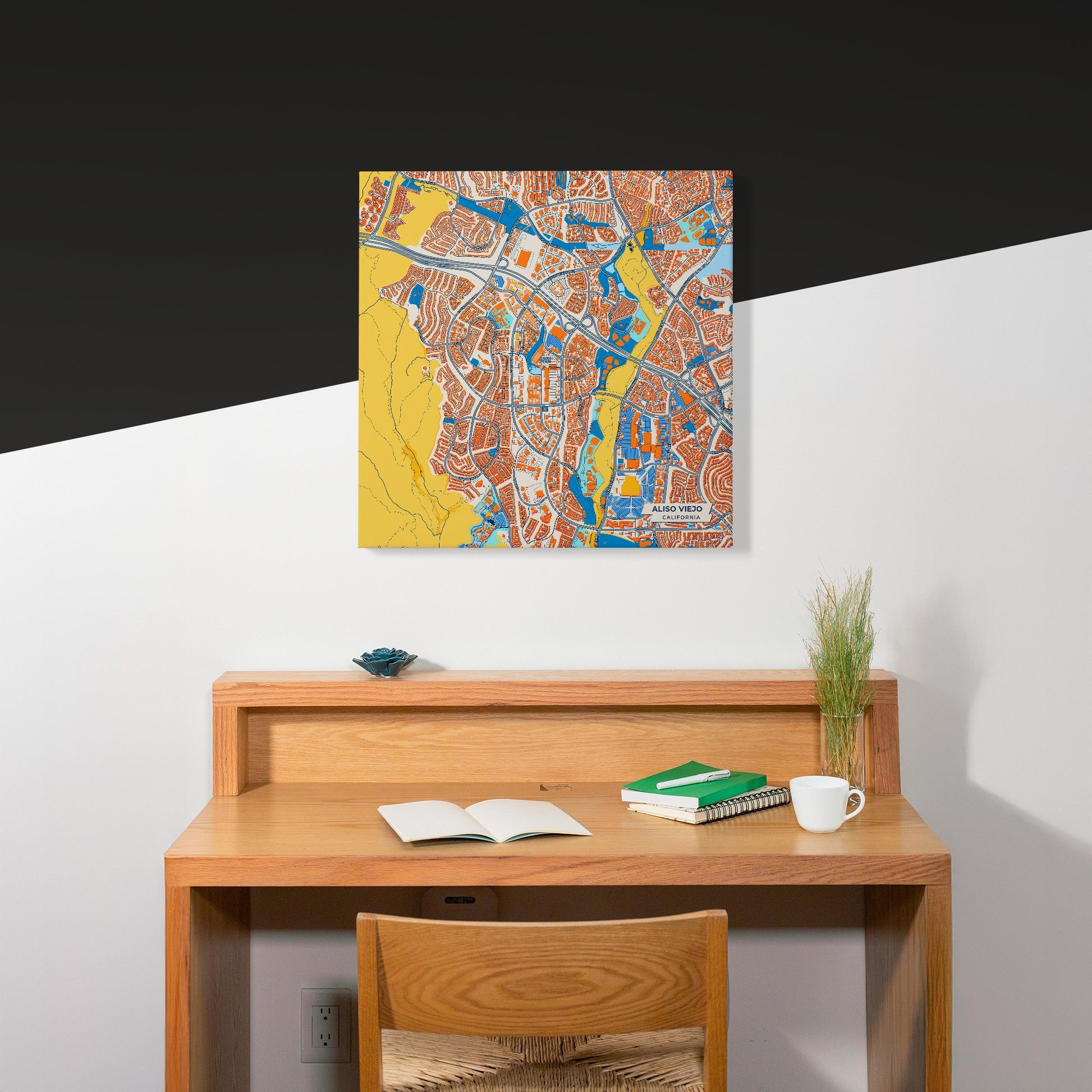 Aliso Viejo California Colorful City Map Canvas Print Scene