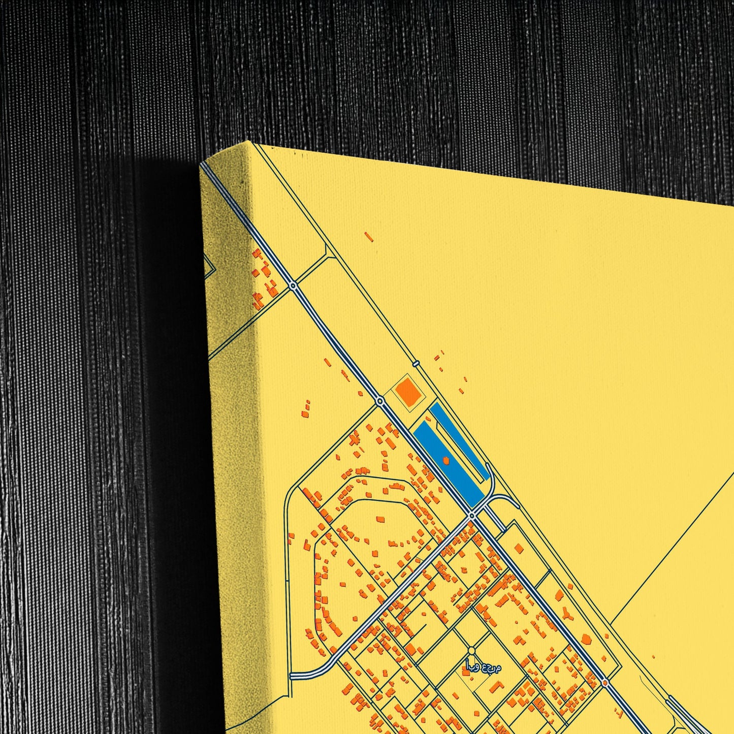 Al Jawf Saudi Arabia Colorful City Map Canvas Print Detail