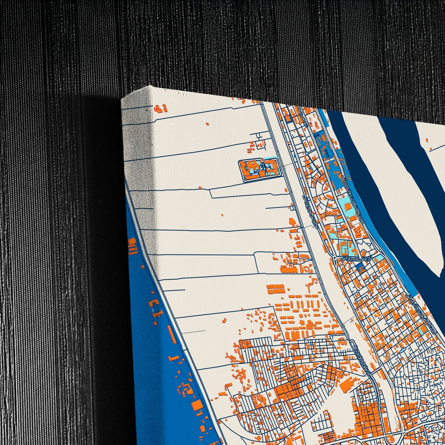 Al Minya Egypt Colorful City Map Canvas Print Detail