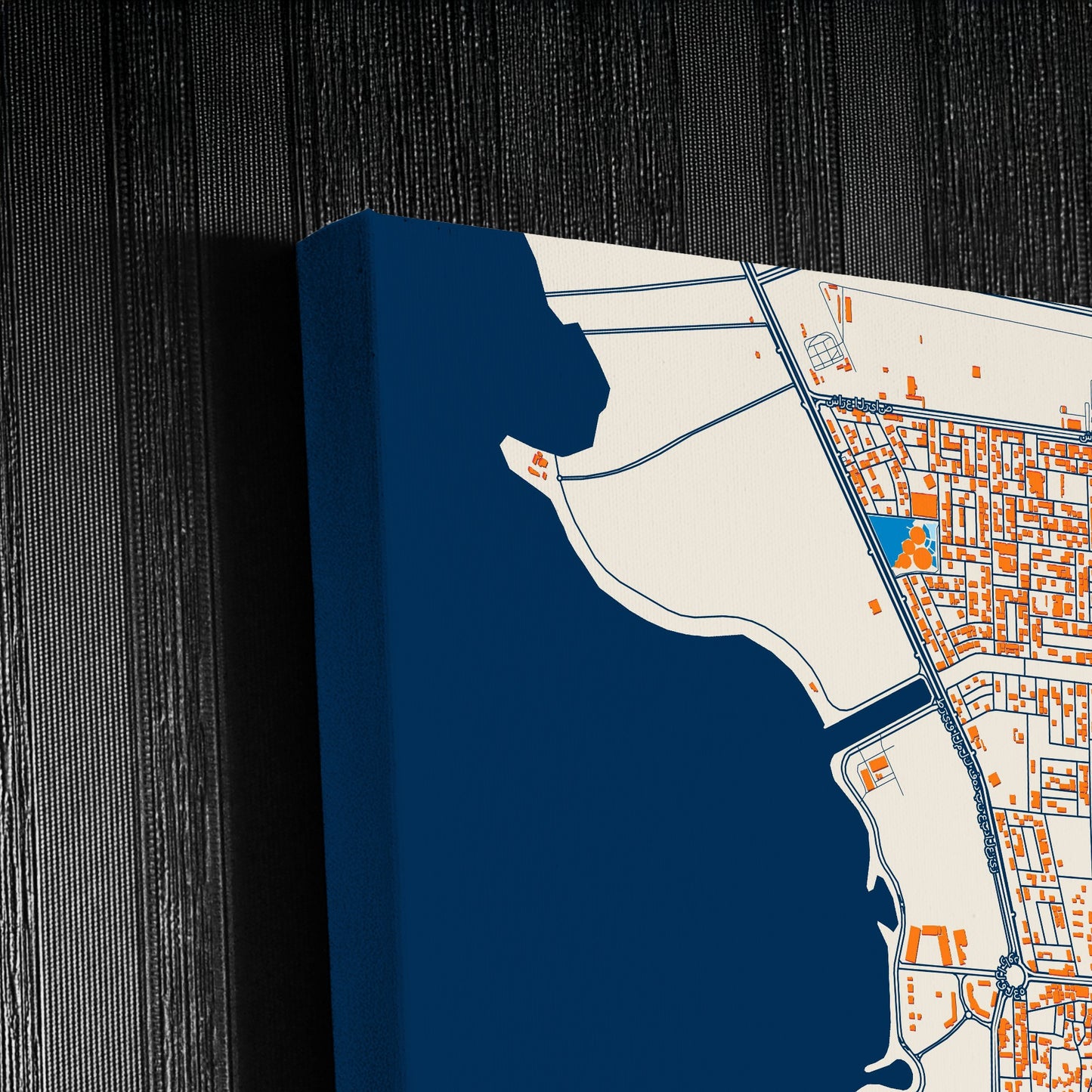 Al Qunfudhah Saudi Arabia Colorful City Map Canvas Print Detail