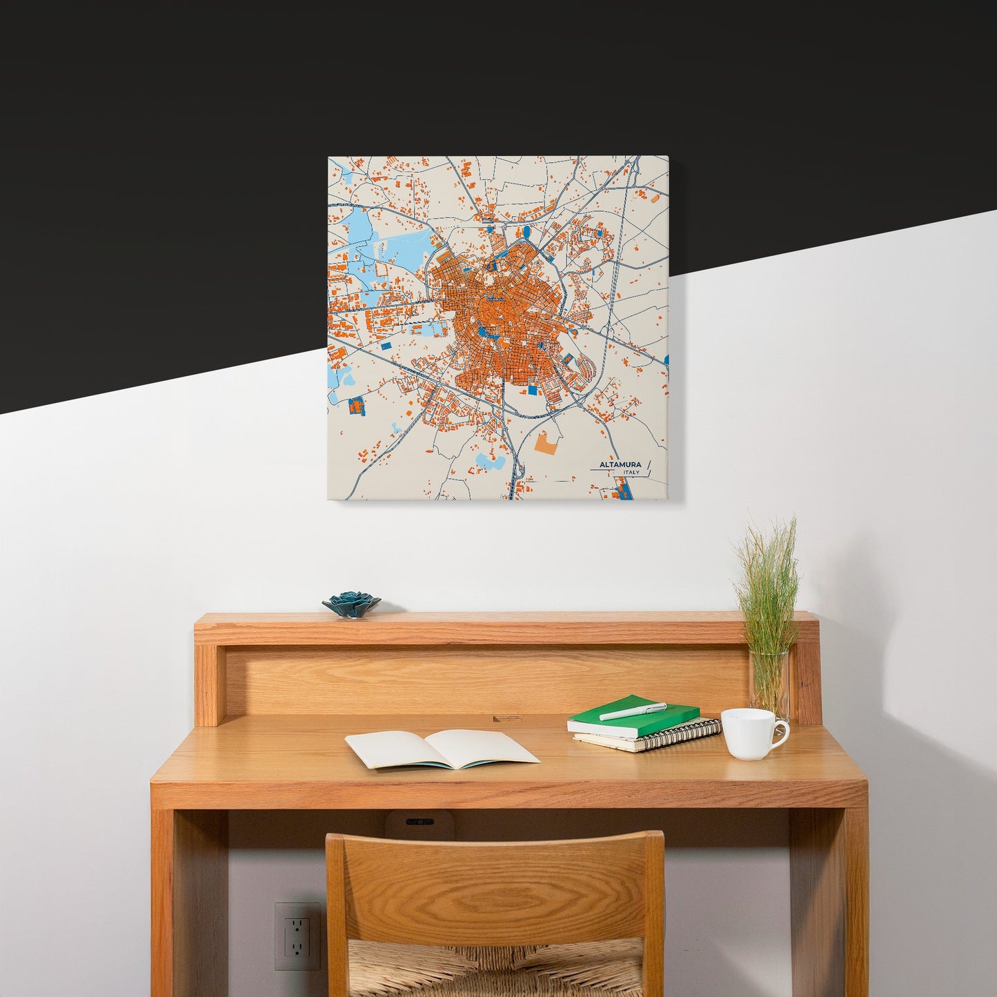 Altamura Italy Colorful City Map Canvas Print Scene