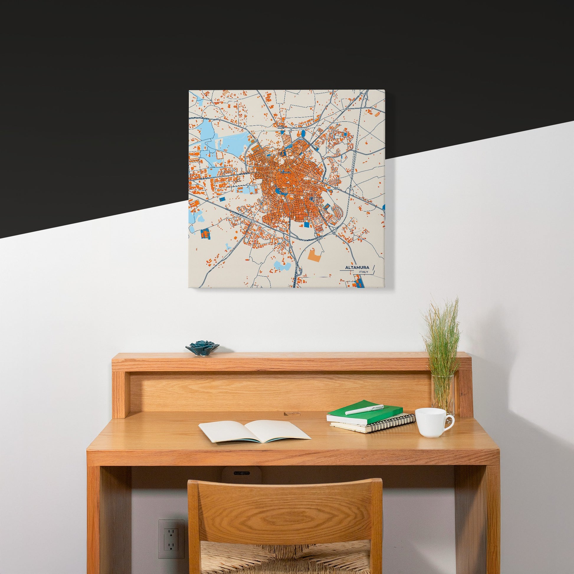 Altamura Italy Colorful City Map Canvas Print Scene