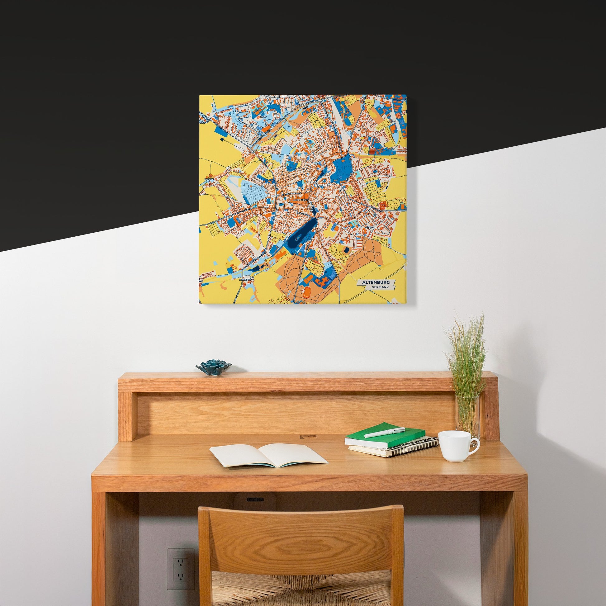Altenburg Germany Colorful City Map Canvas Print Scene