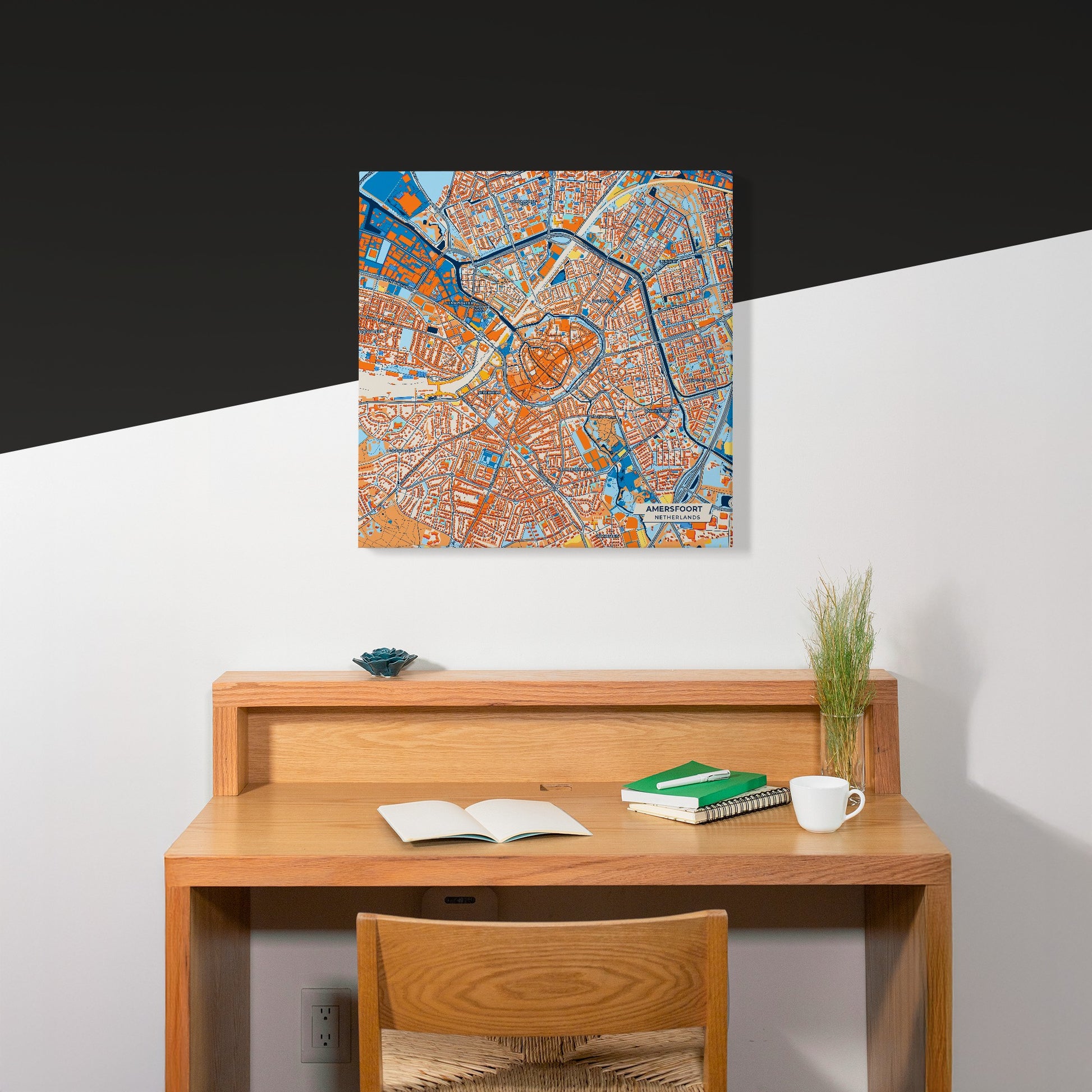 Amersfoort Netherlands Colorful City Map Canvas Print Scene