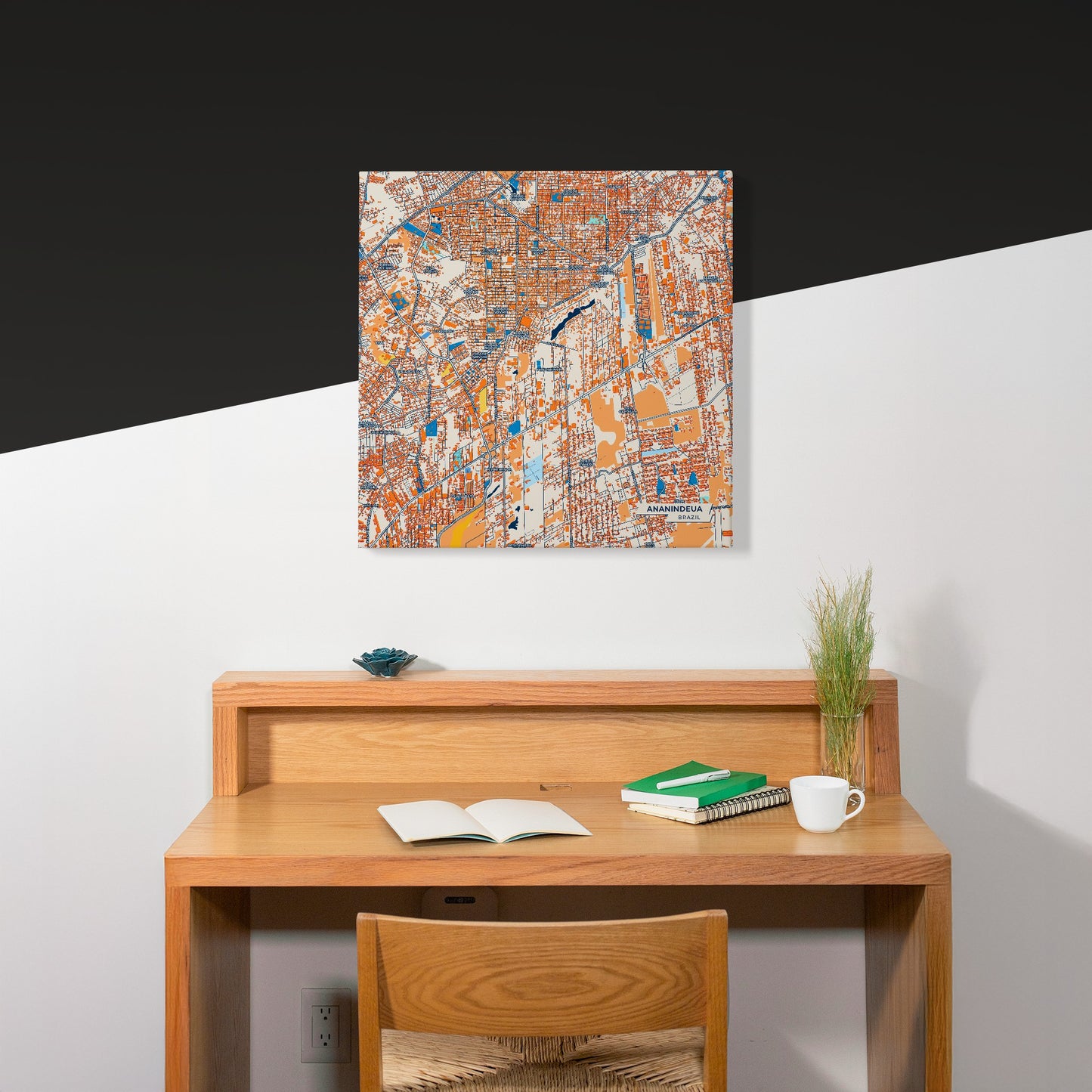 Ananindeua Brazil Colorful City Map Canvas Print Scene