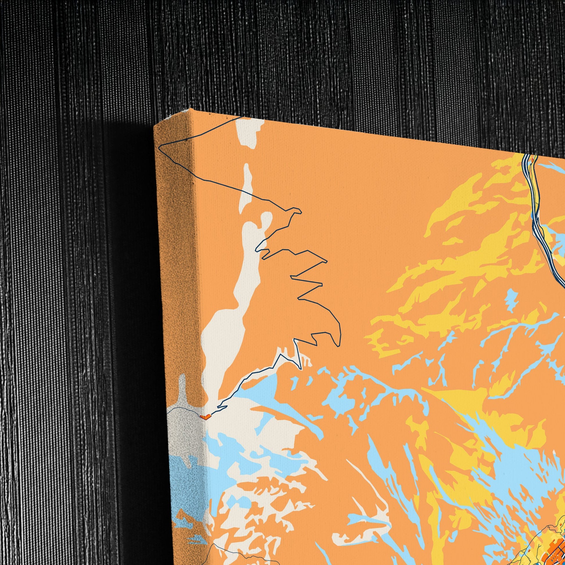 Andorra La Vella Andorra Colorful City Map Canvas Print Detail