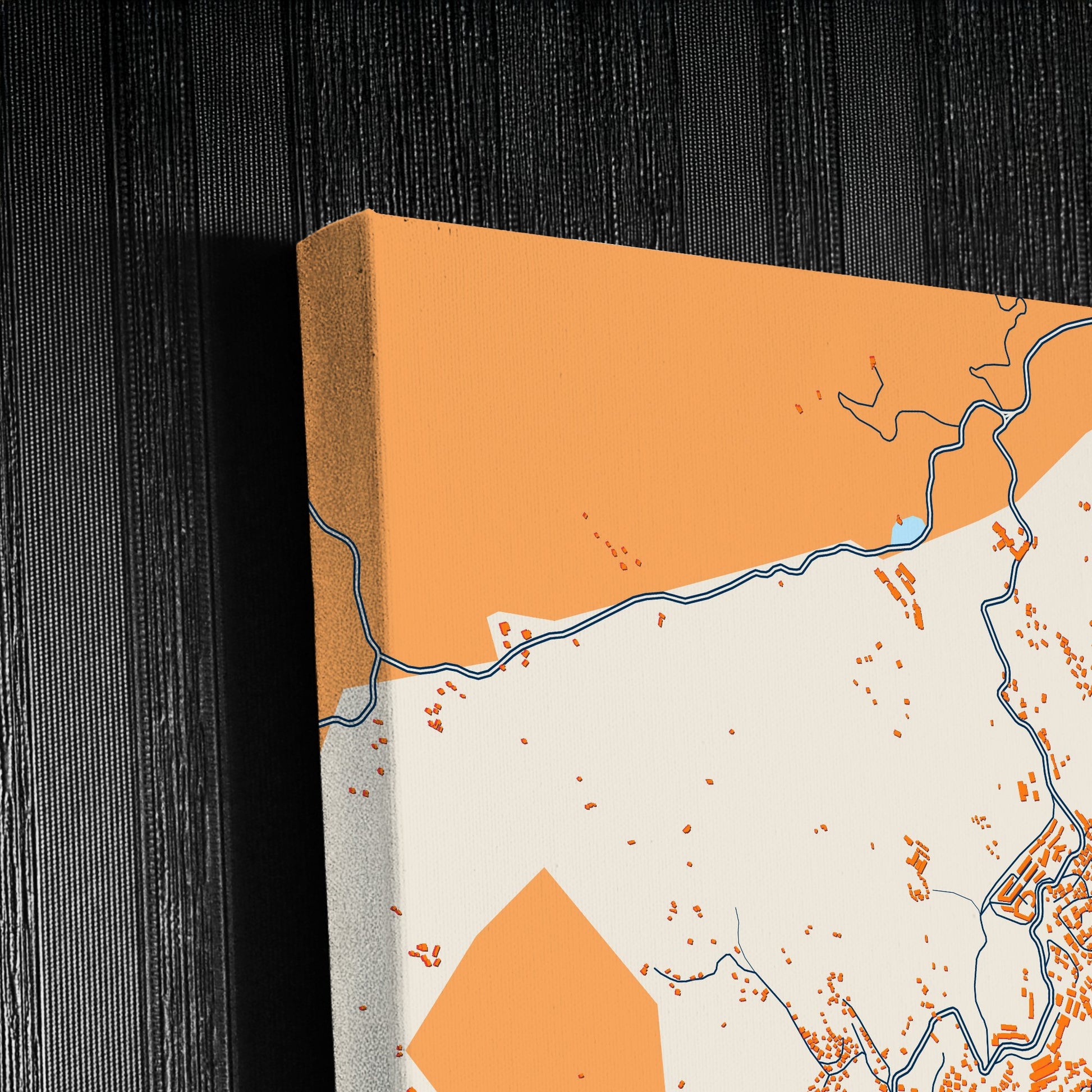 Annaba Algeria Colorful City Map Canvas Print Detail