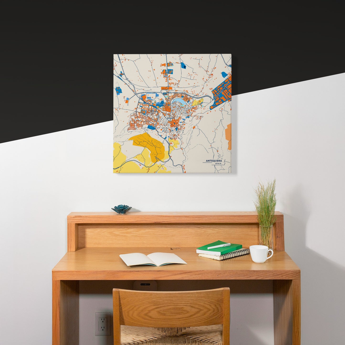 Antequera Spain Colorful City Map Canvas Print Scene