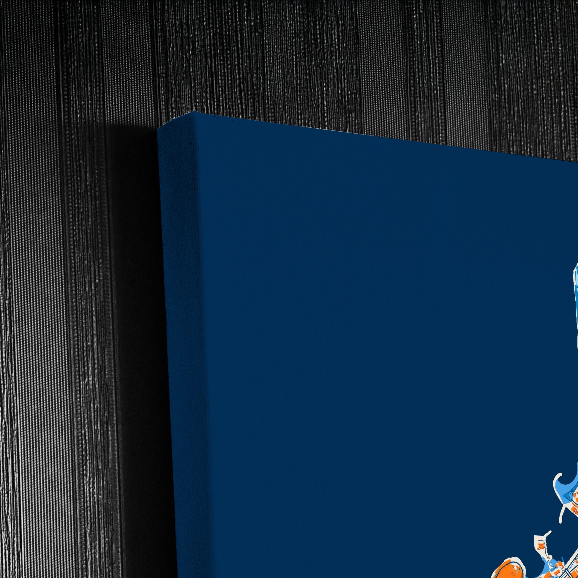 Antofagasta Chile Colorful City Map Canvas Print Detail