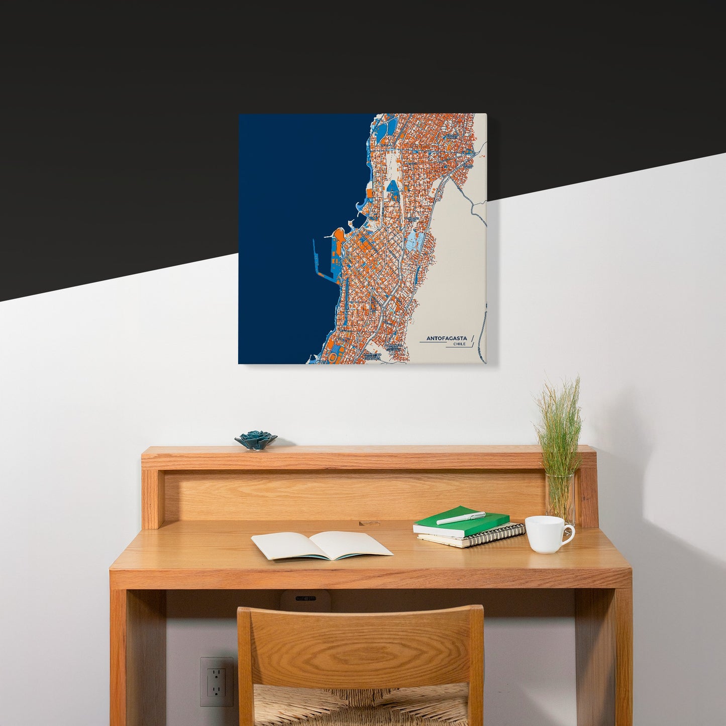 Antofagasta Chile Colorful City Map Canvas Print Scene