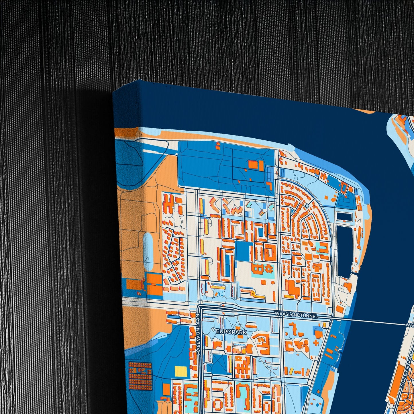 Antwerp  Belgium Colorful City Map Canvas Print Detail