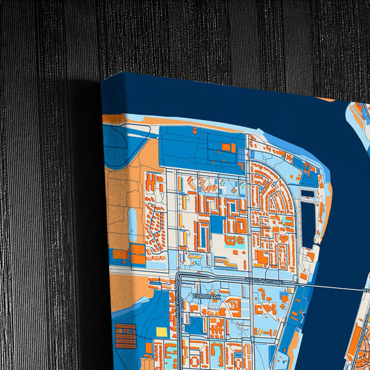 Antwerp  Belgium Colorful City Map Canvas Print Detail