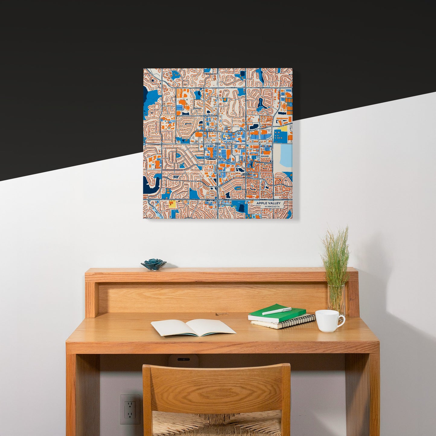 Apple Valley Minnesota Colorful City Map Canvas Print Scene