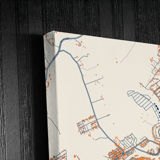 Apucarana Brazil Colorful City Map Canvas Print Detail