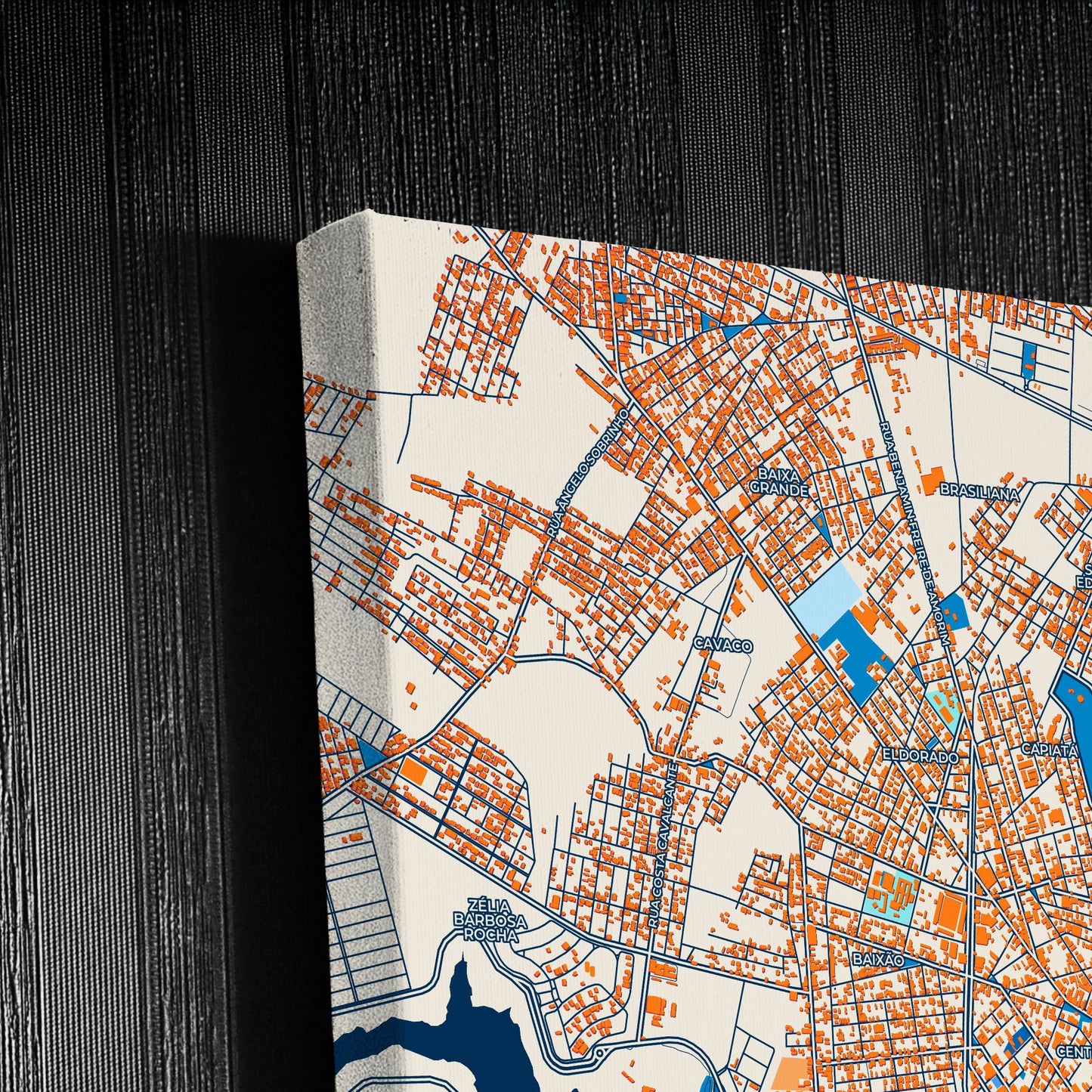 Arapiraca Brazil Colorful City Map Canvas Print Detail