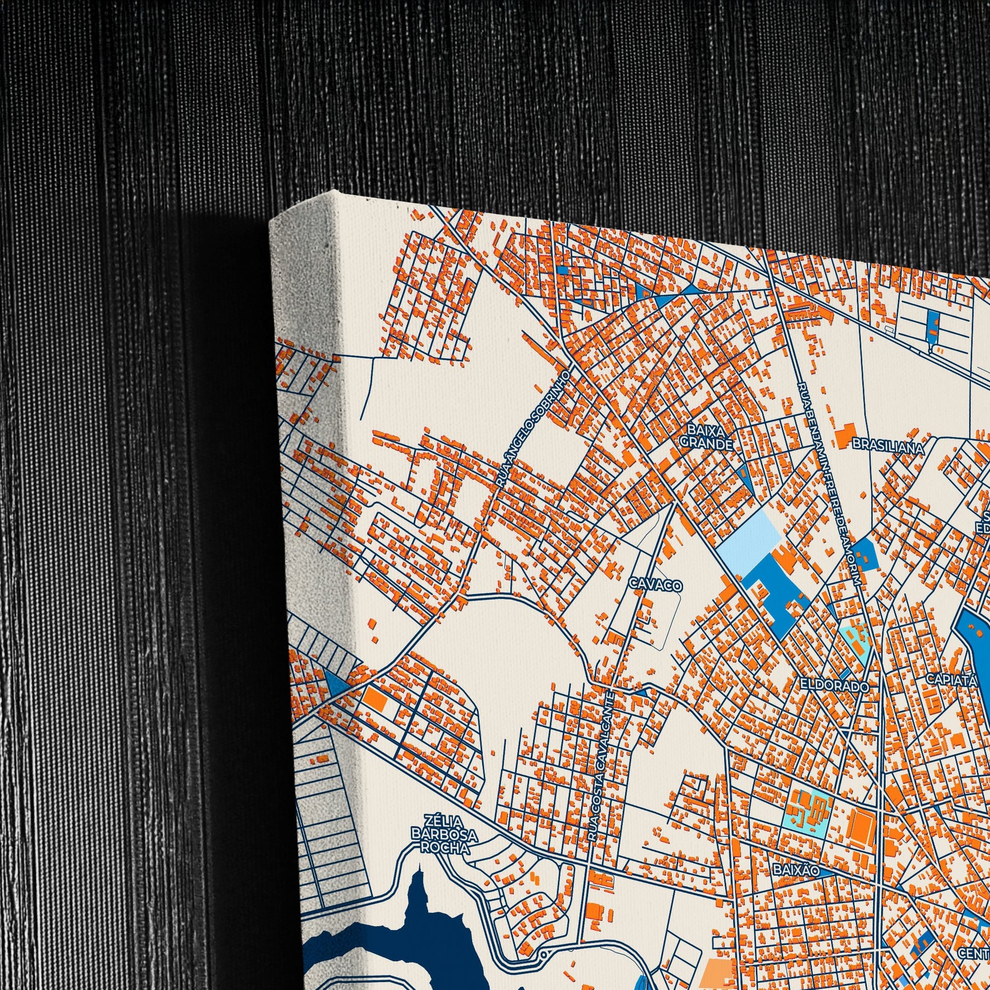 Arapiraca Brazil Colorful City Map Canvas Print Detail