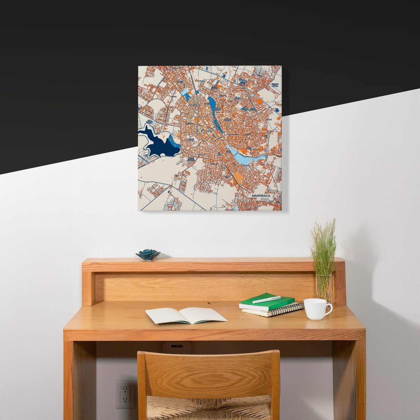 Arapiraca Brazil Colorful City Map Canvas Print Scene