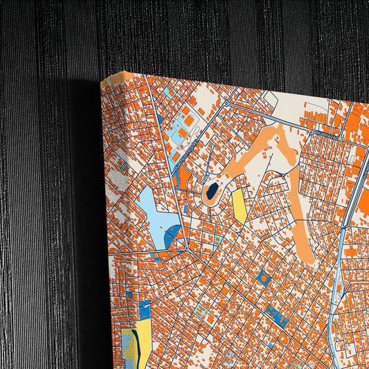 Arapongas Brazil Colorful City Map Canvas Print Detail