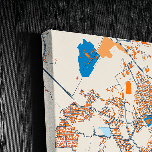 Araucaria Brazil Colorful City Map Canvas Print Detail