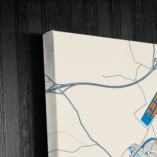 Arcos De La Frontera Spain Colorful City Map Canvas Print Detail